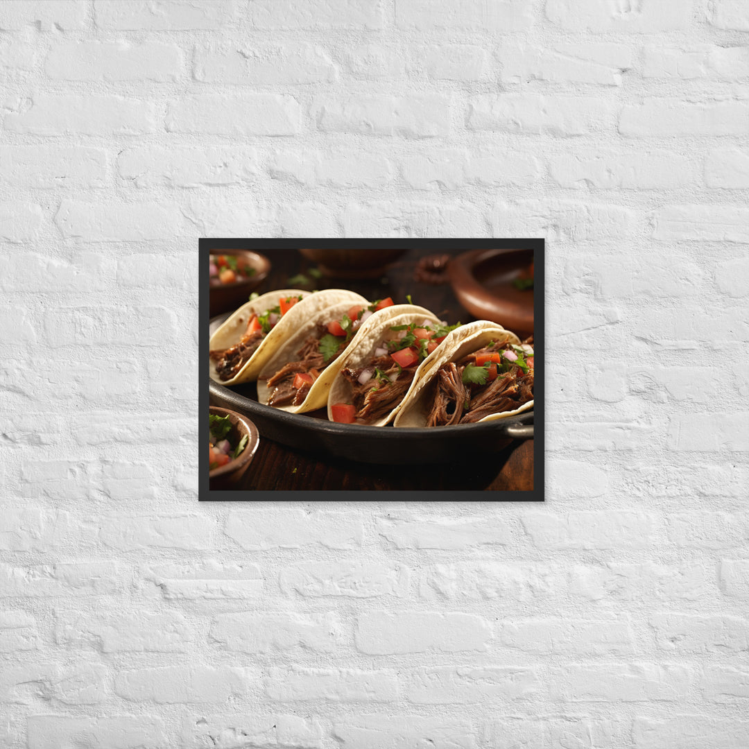 Barbacoa Tacos Framed poster 🤤 from Yumify.AI