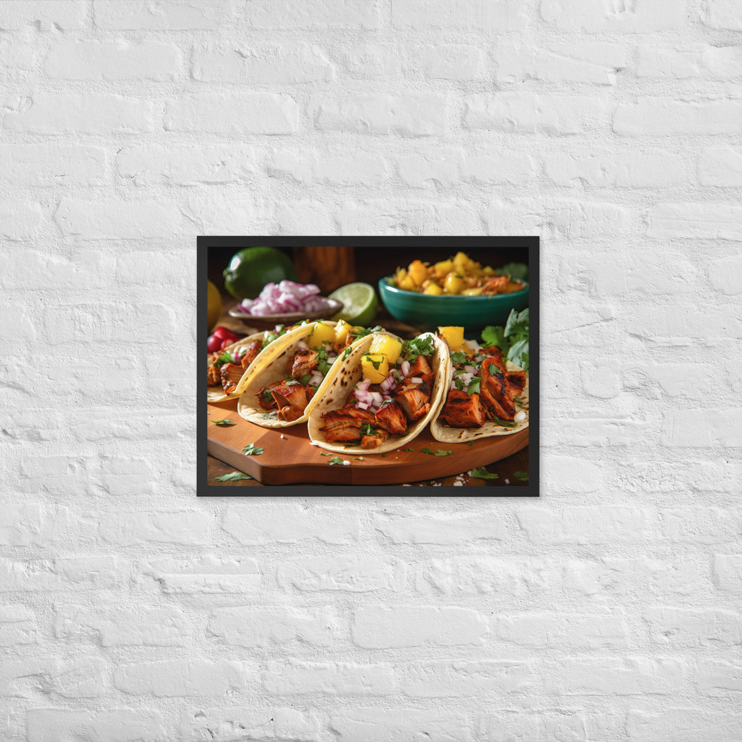 Al Pastor Tacos Framed poster 🤤 from Yumify.AI