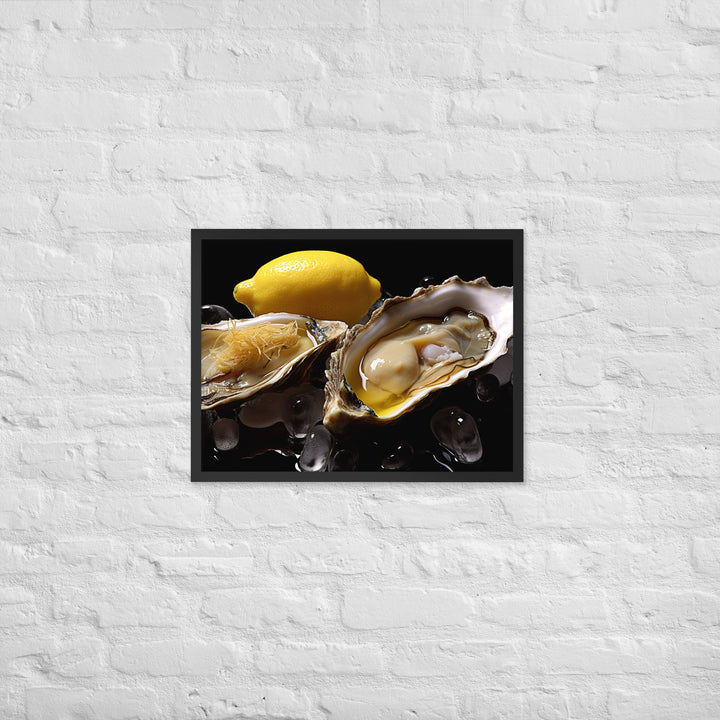European Flat Oyster Framed poster 🤤 from Yumify.AI
