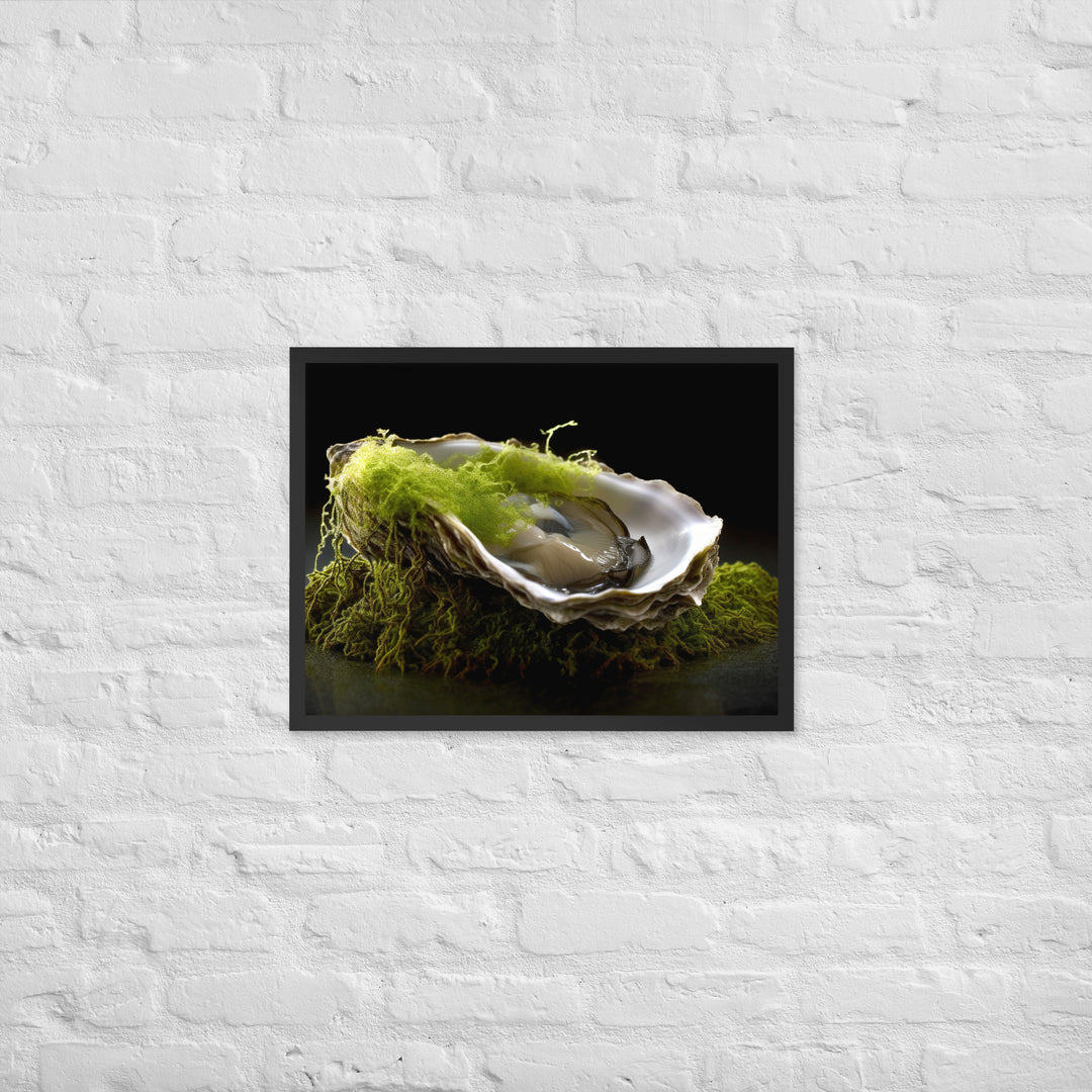 European Flat Oyster Framed poster 🤤 from Yumify.AI