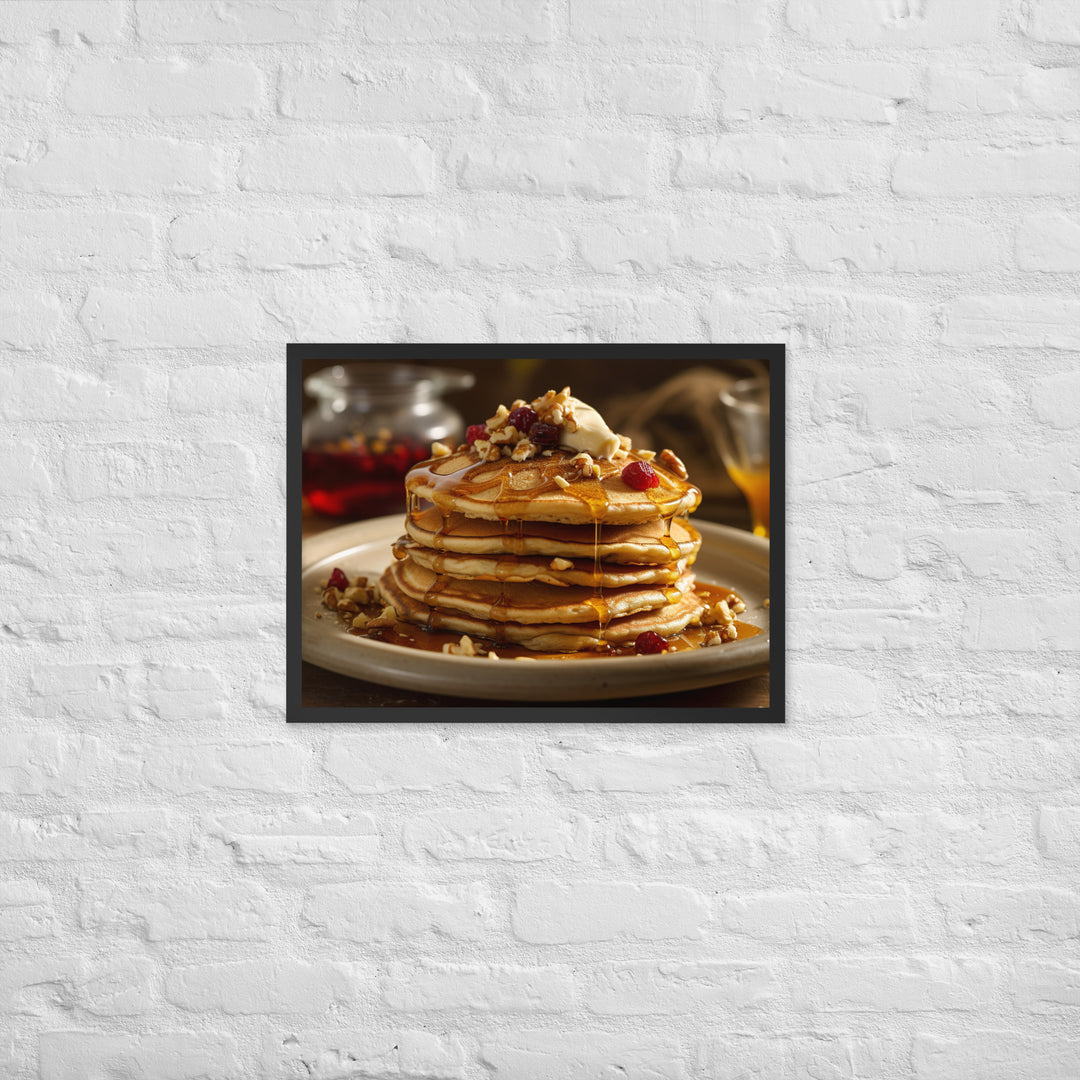 Oatmeal Pancakes Framed poster 🤤 from Yumify.AI