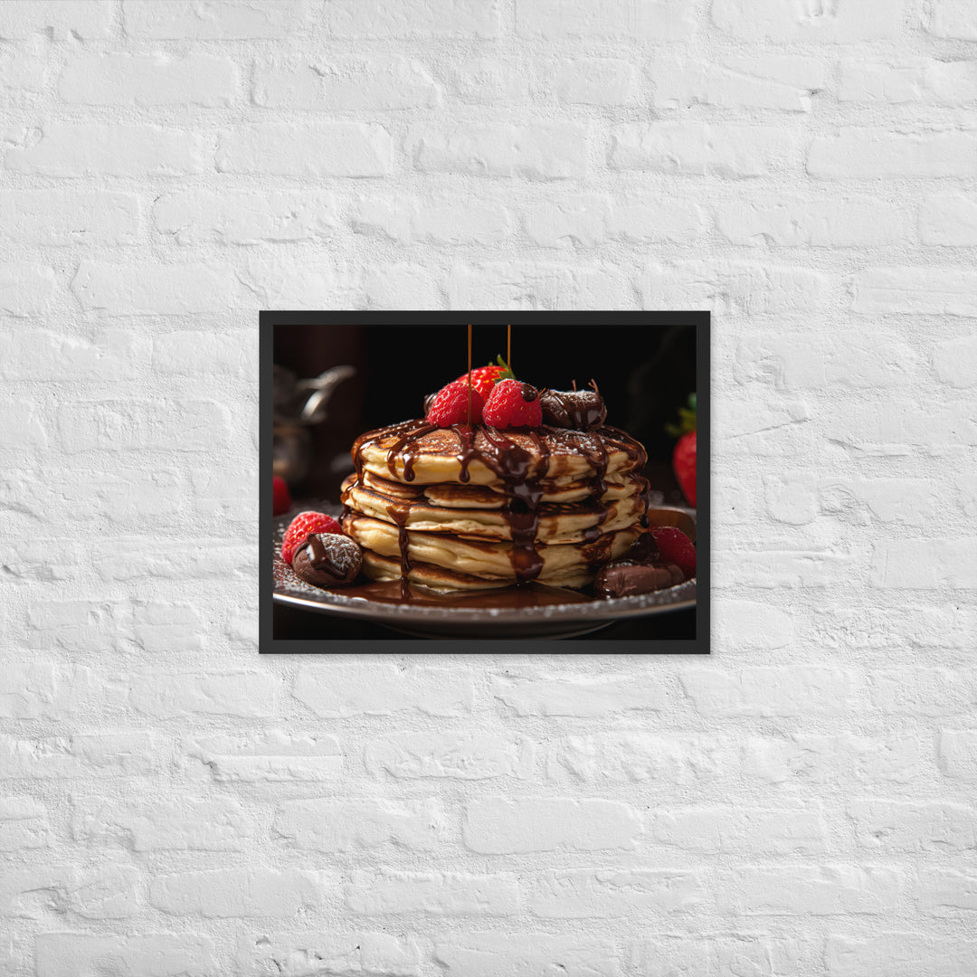 Nutella Stuffed Pancakes Framed poster 🤤 from Yumify.AI