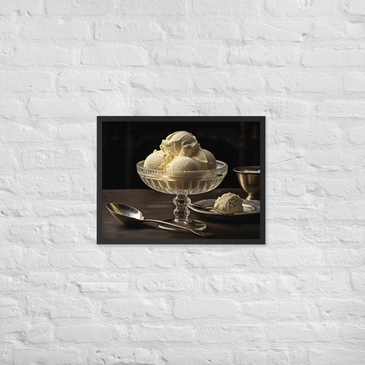 Vanilla ice cream Framed poster 🤤 from Yumify.AI