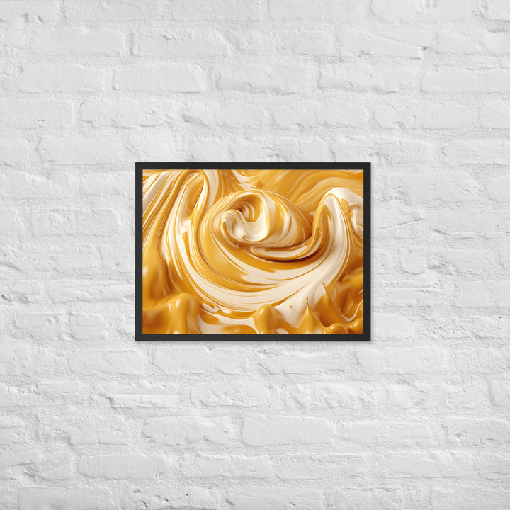 Salted Caramel ice cream Framed poster 🤤 from Yumify.AI