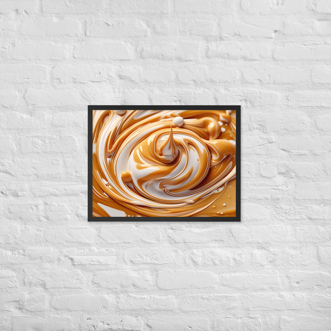 Salted Caramel ice cream Framed poster 🤤 from Yumify.AI