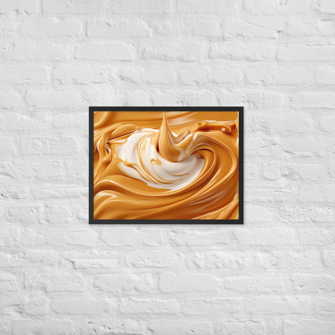 Salted Caramel ice cream Framed poster 🤤 from Yumify.AI