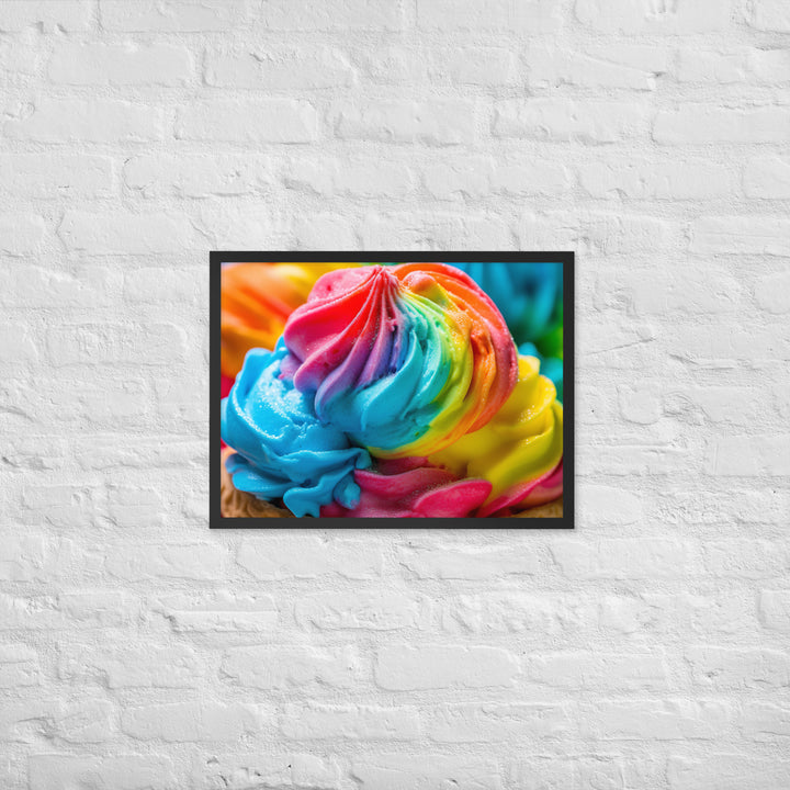 Rainbow Sherbet Framed poster 🤤 from Yumify.AI