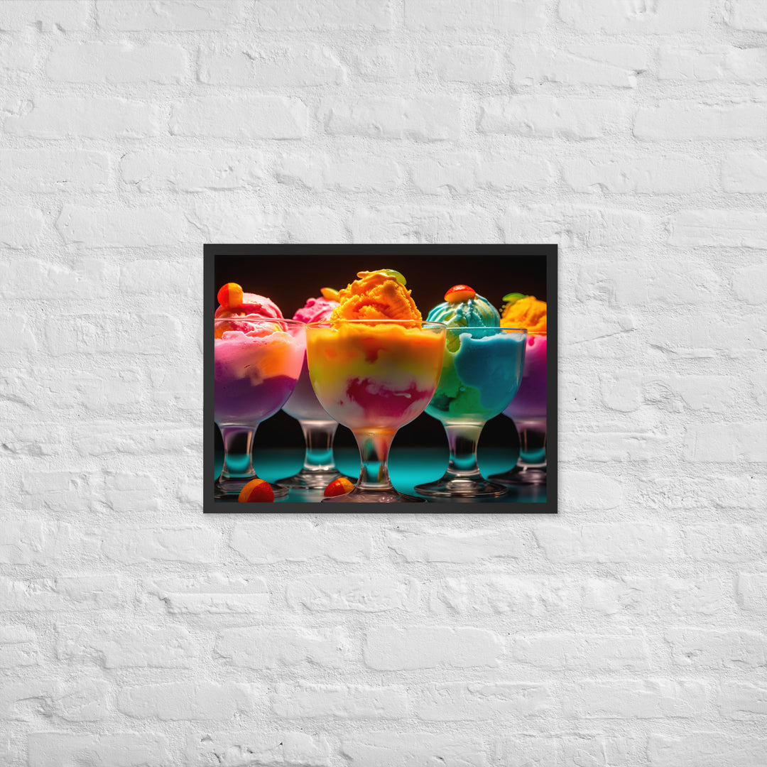 Rainbow Sherbet Framed poster 🤤 from Yumify.AI