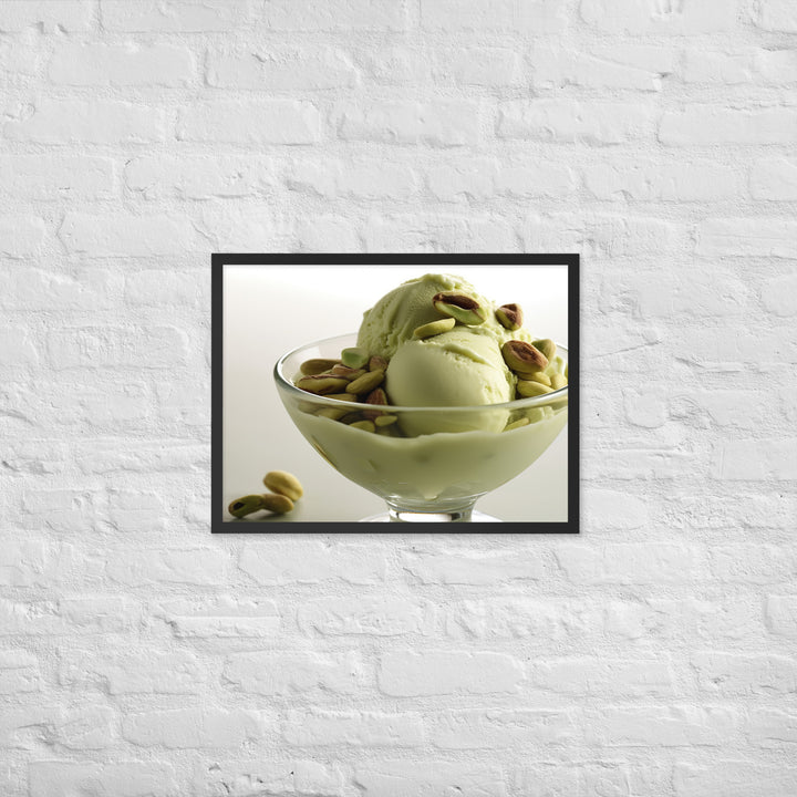 Pistachio ice cream Framed poster 🤤 from Yumify.AI