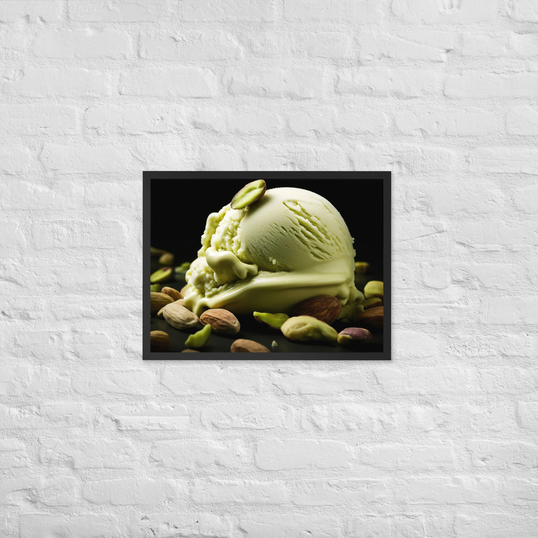 Pistachio ice cream Framed poster 🤤 from Yumify.AI