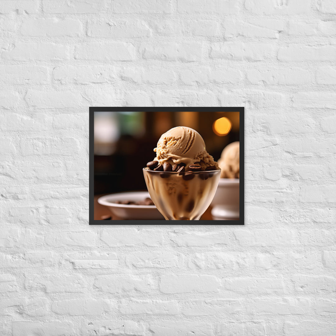 Coffee Ice Cream Framed poster 🤤 from Yumify.AI