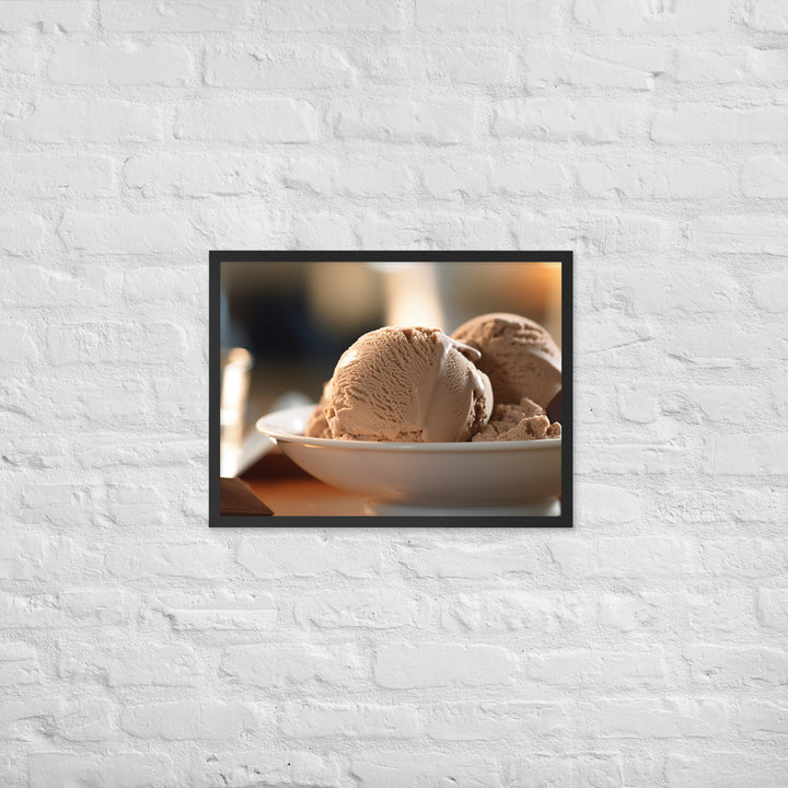 Coffee Ice Cream Framed poster 🤤 from Yumify.AI