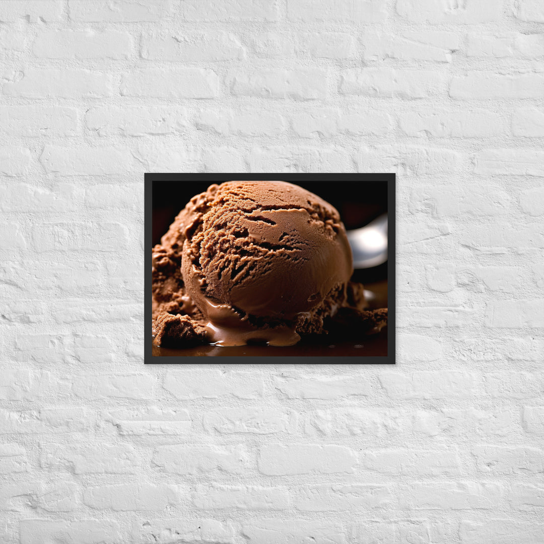 Chocolate Ice Cream Framed poster 🤤 from Yumify.AI