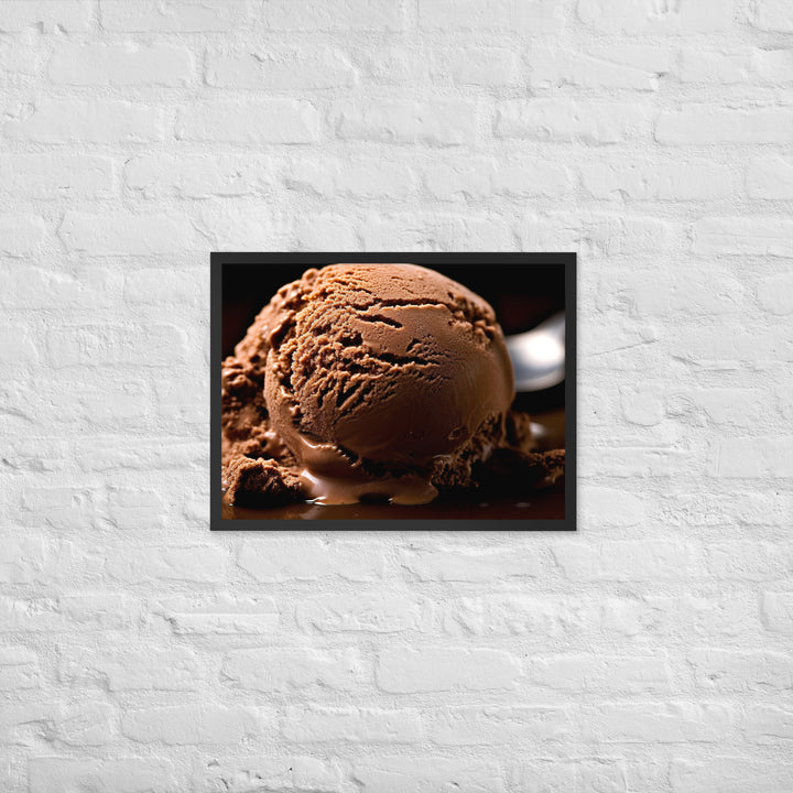 Chocolate Ice Cream Framed poster 🤤 from Yumify.AI