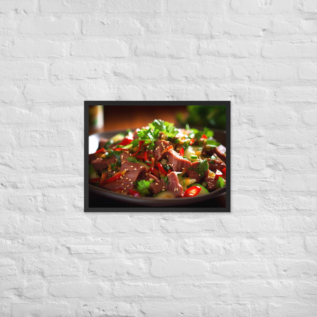 Thai Beef Salad Framed poster 🤤 from Yumify.AI