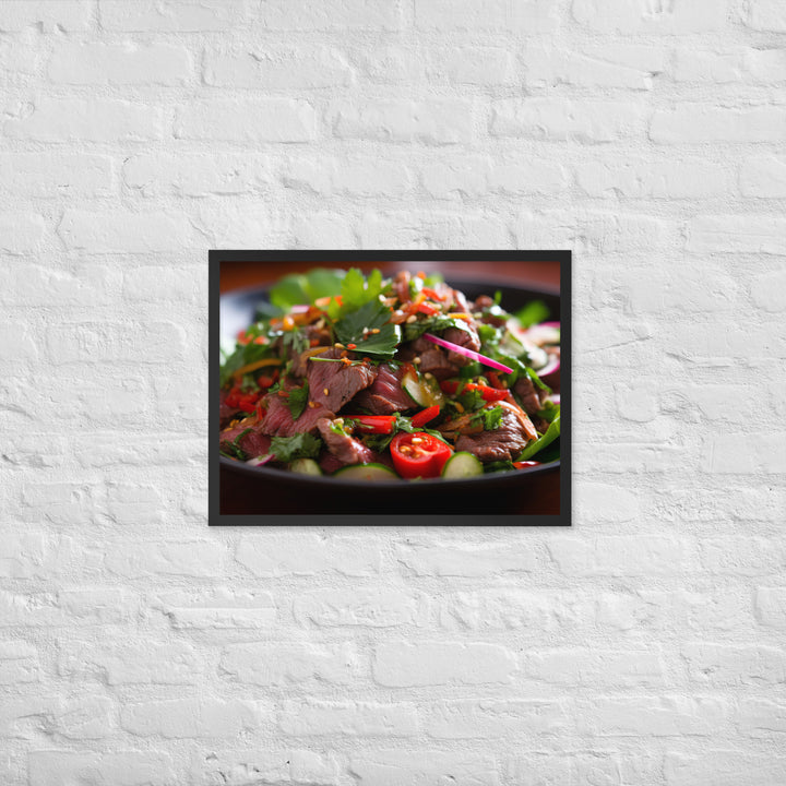 Thai Beef Salad Framed poster 🤤 from Yumify.AI