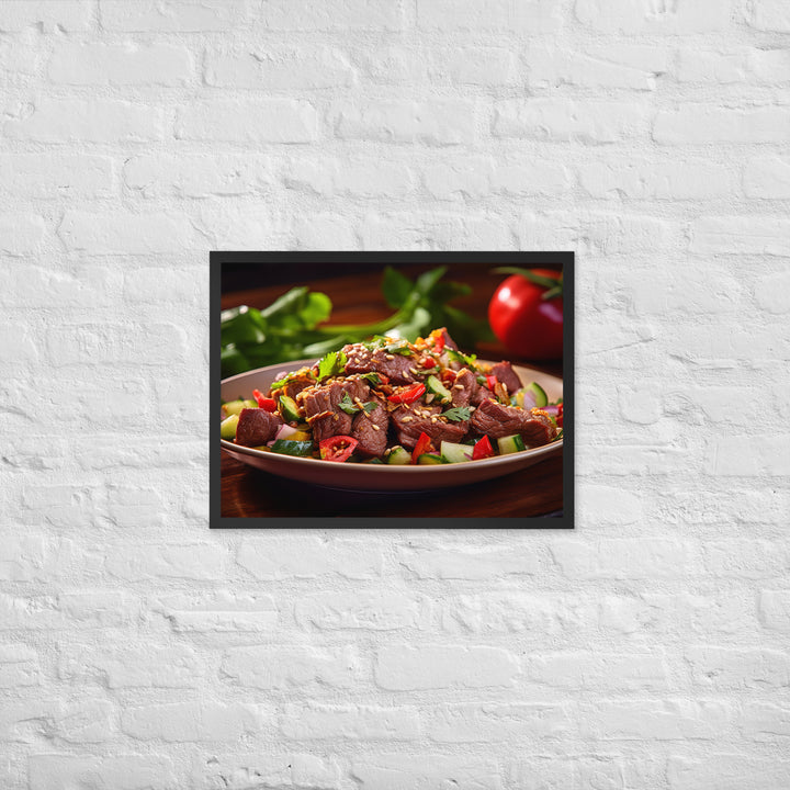 Thai Beef Salad Framed poster 🤤 from Yumify.AI