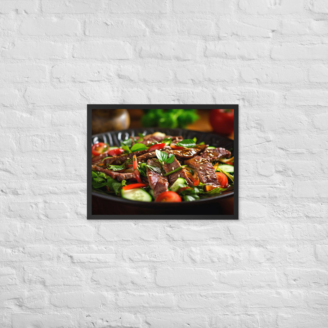 Thai Beef Salad Framed poster 🤤 from Yumify.AI