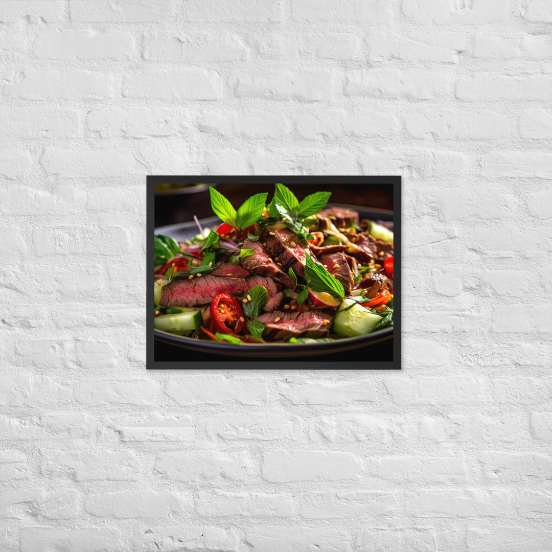 Thai Beef Salad Framed poster 🤤 from Yumify.AI