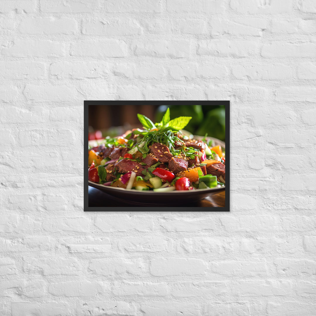 Thai Beef Salad Framed poster 🤤 from Yumify.AI