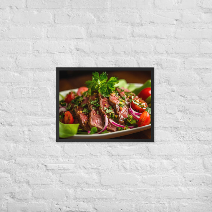 Thai Beef Salad Framed poster 🤤 from Yumify.AI