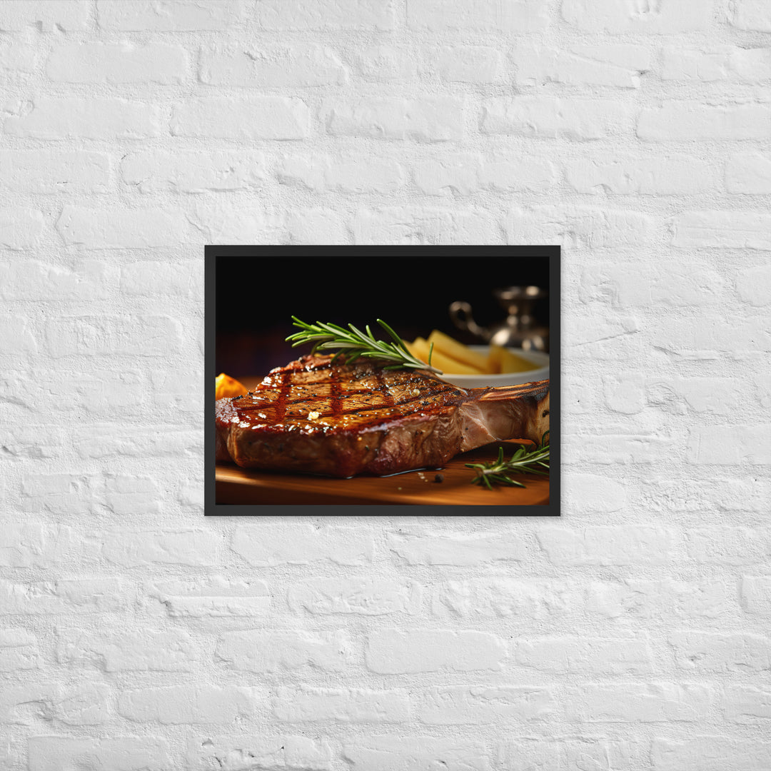 T-Bone Steak Framed poster 🤤 from Yumify.AI