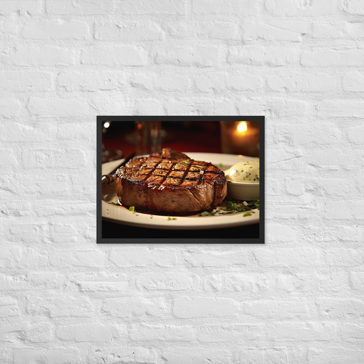 Porter house Steak Framed poster 🤤 from Yumify.AI