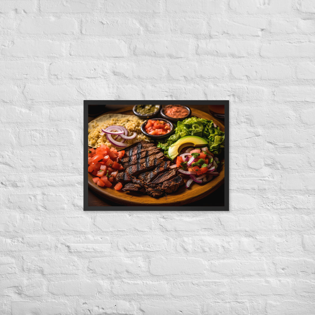 Mexican Carne Asada Framed poster 🤤 from Yumify.AI