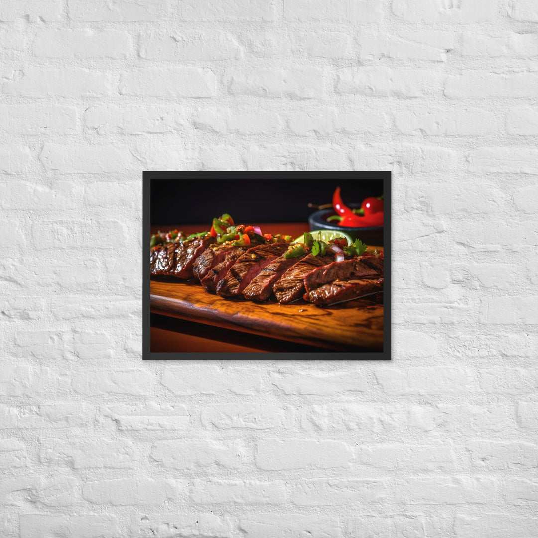 Mexican Carne Asada Framed poster 🤤 from Yumify.AI