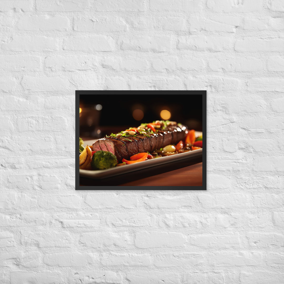 Flat Iron Steak Framed poster 🤤 from Yumify.AI