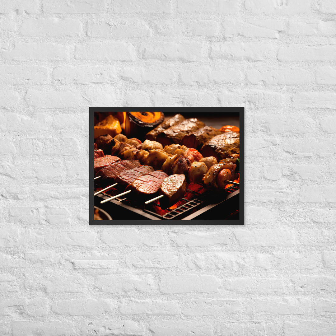 Brazilian Churrasco Framed poster 🤤 from Yumify.AI