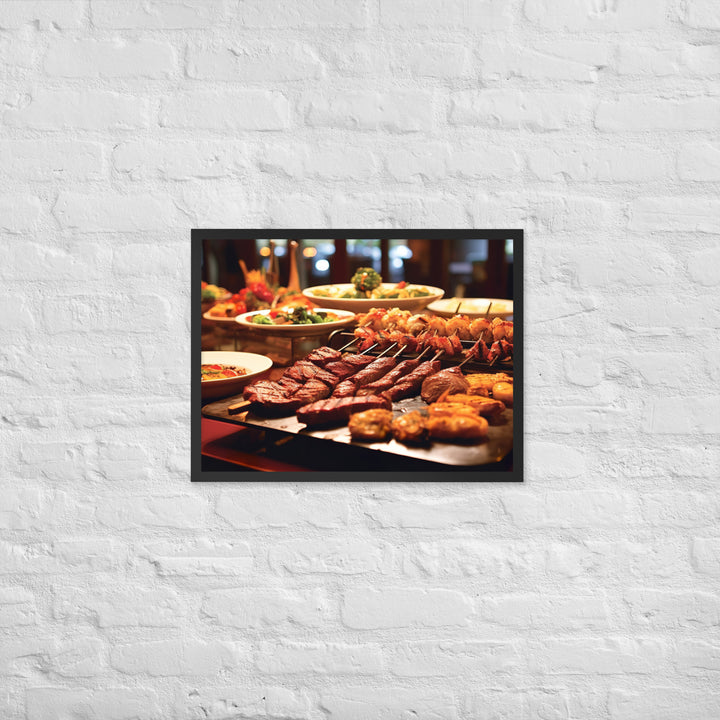 Brazilian Churrasco Framed poster 🤤 from Yumify.AI