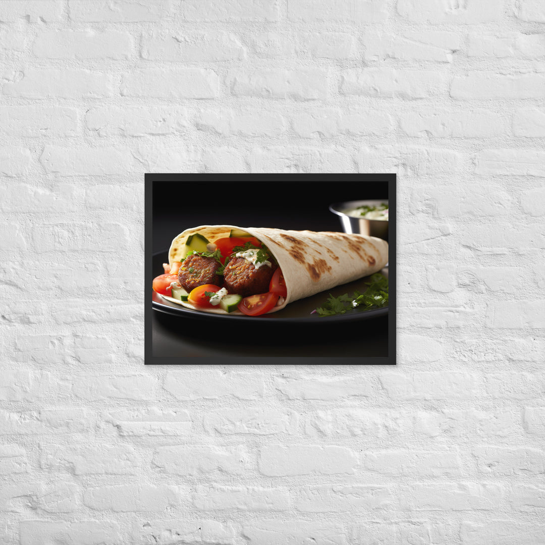 Falafel Wrap Framed poster 🤤 from Yumify.AI