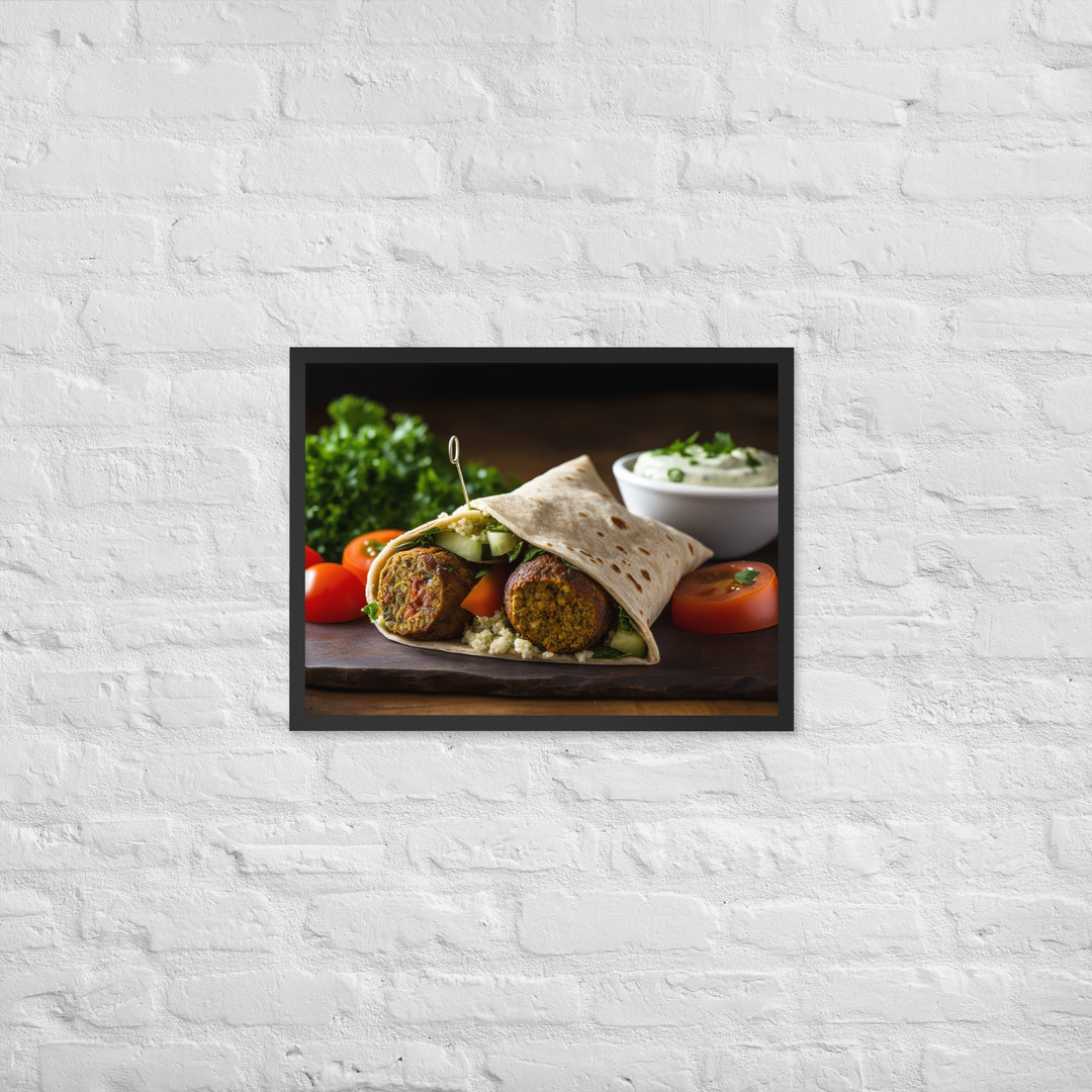 Falafel Wrap Framed poster 🤤 from Yumify.AI