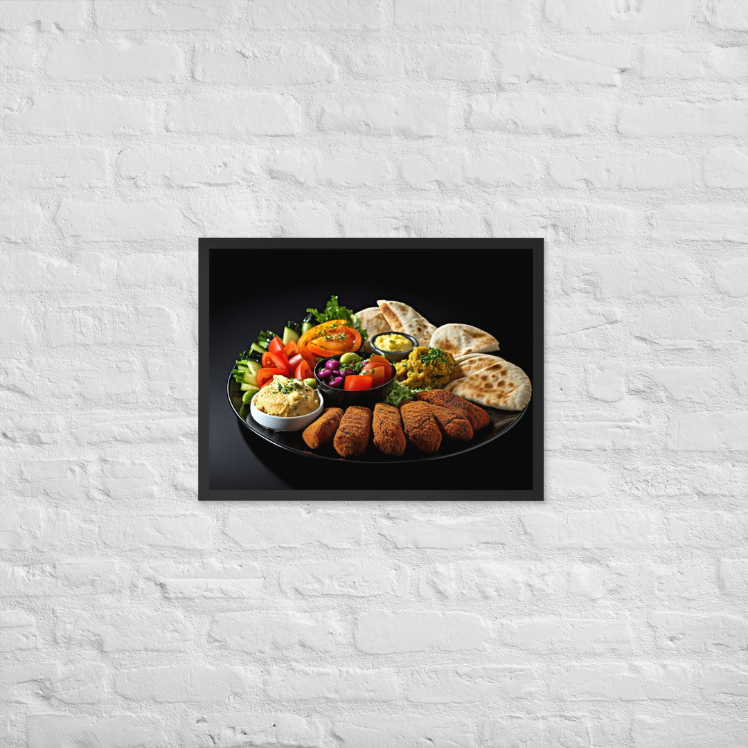 Falafel Platter Framed poster 🤤 from Yumify.AI