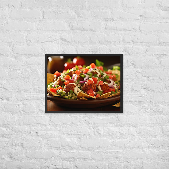 Falafel Nachos Framed poster 🤤 from Yumify.AI