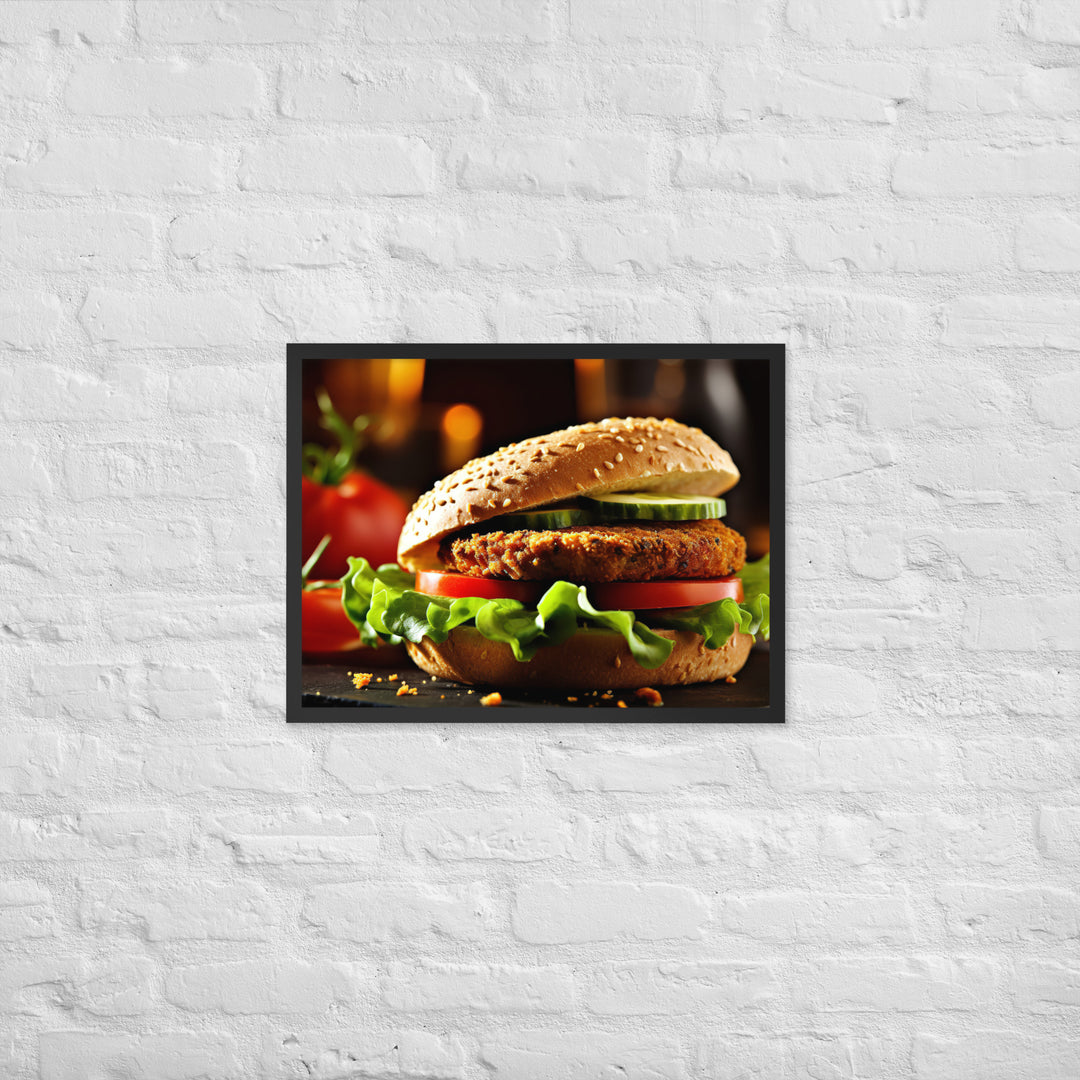 Falafel Burger Framed poster 🤤 from Yumify.AI