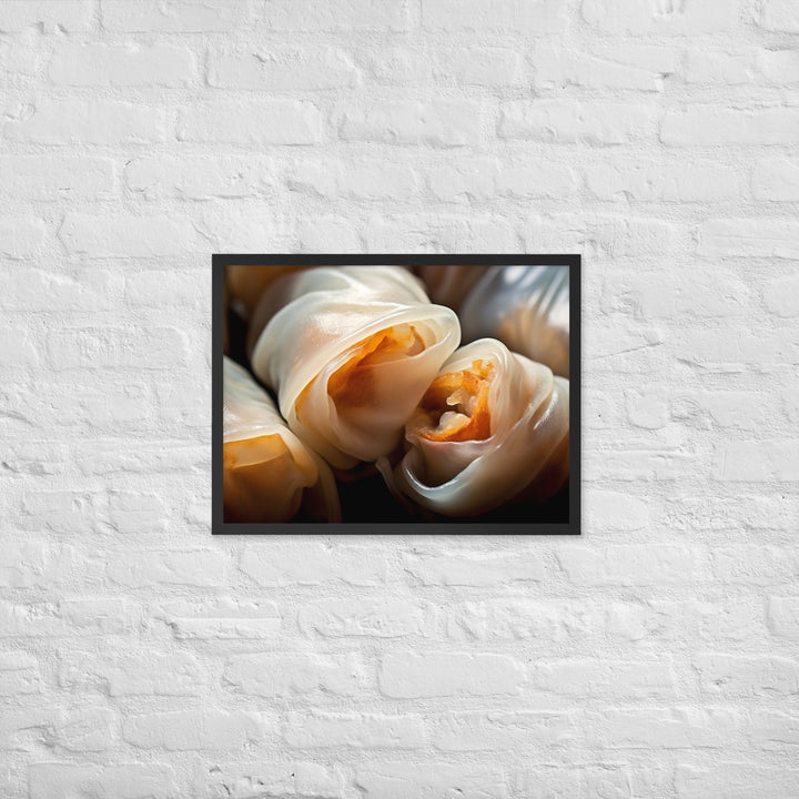 Steamed Rice Rolls Framed poster 🤤 from Yumify.AI