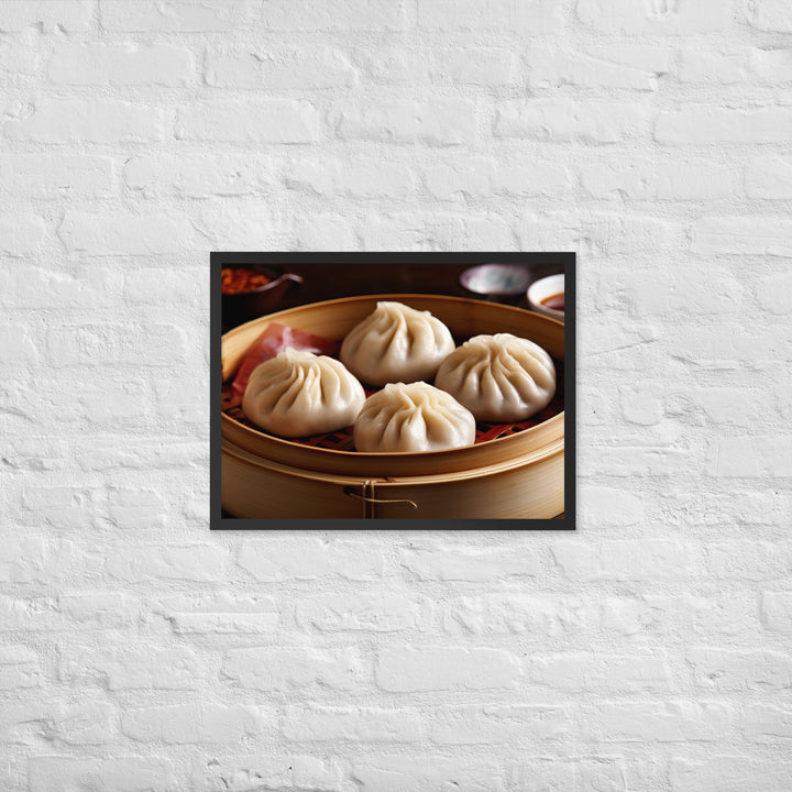 Steamed Pork Buns Framed poster 🤤 from Yumify.AI