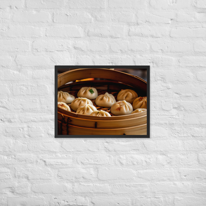 Steamed Pork Buns Framed poster 🤤 from Yumify.AI