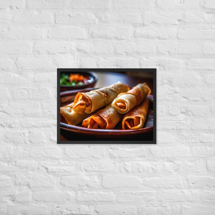 Deep Fried Spring Rolls Framed poster 🤤 from Yumify.AI