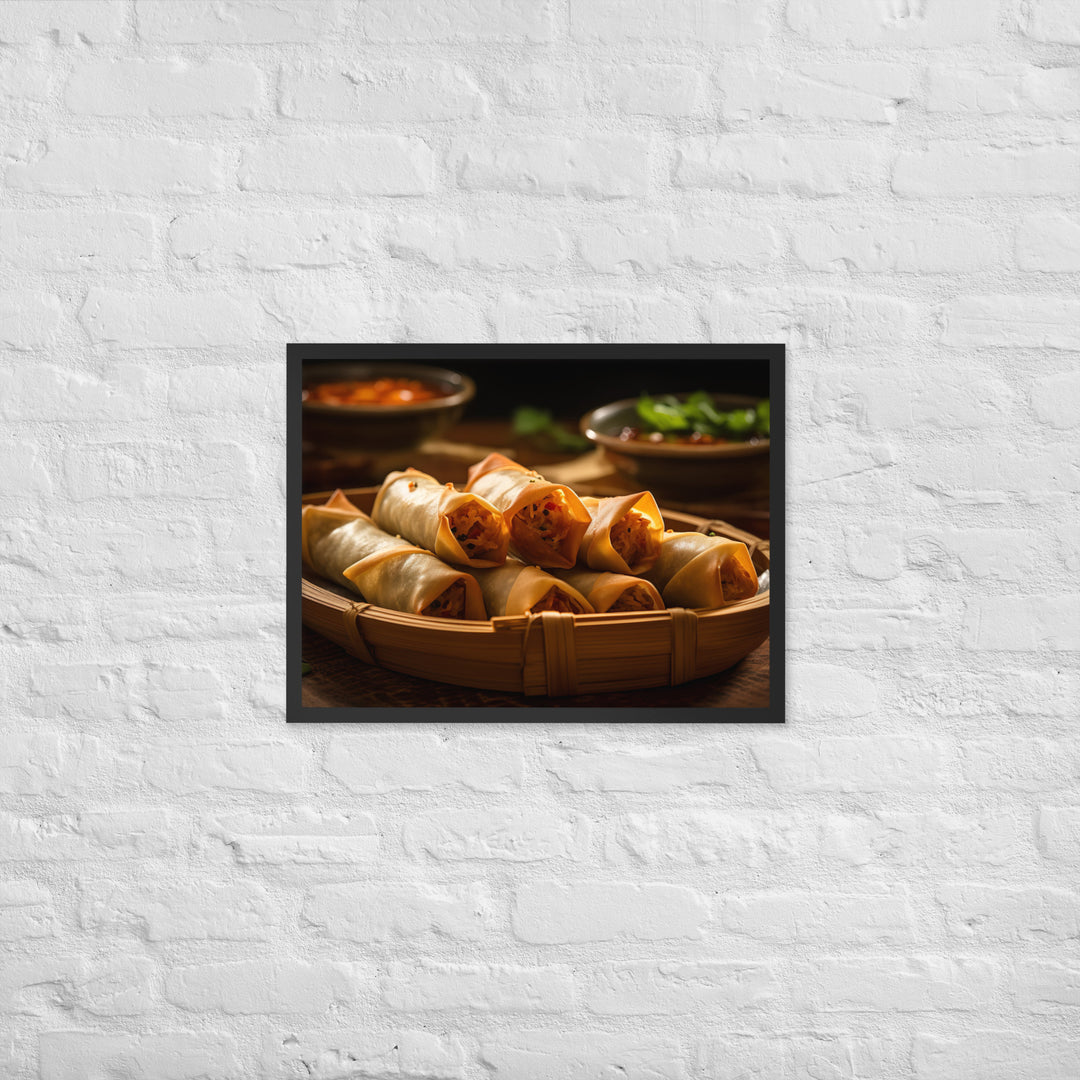 Deep Fried Spring Rolls Framed poster 🤤 from Yumify.AI