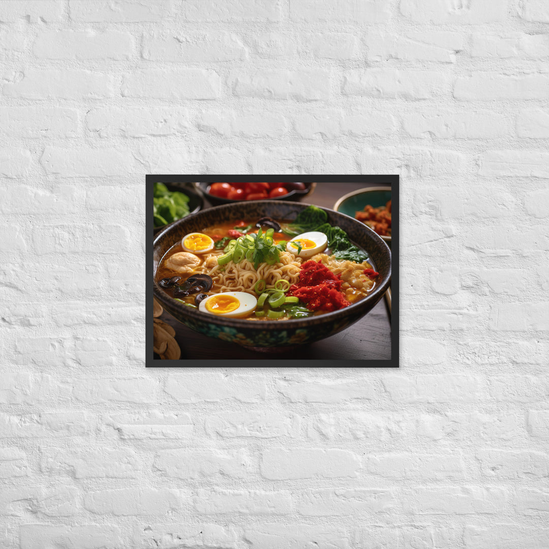 Vegetarian Ramen Framed poster 🤤 from Yumify.AI