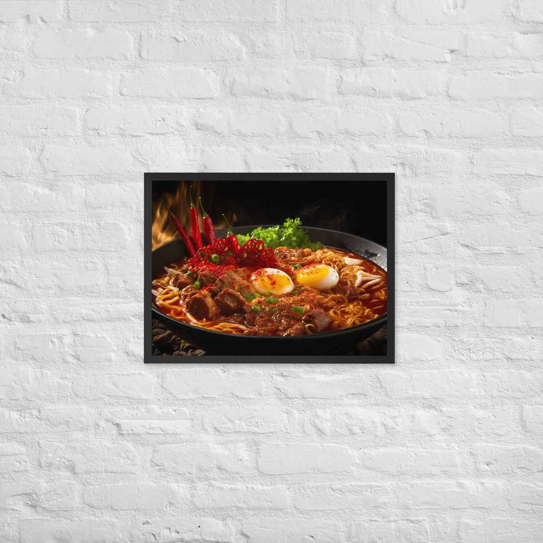 Spicy Ramen Framed poster 🤤 from Yumify.AI
