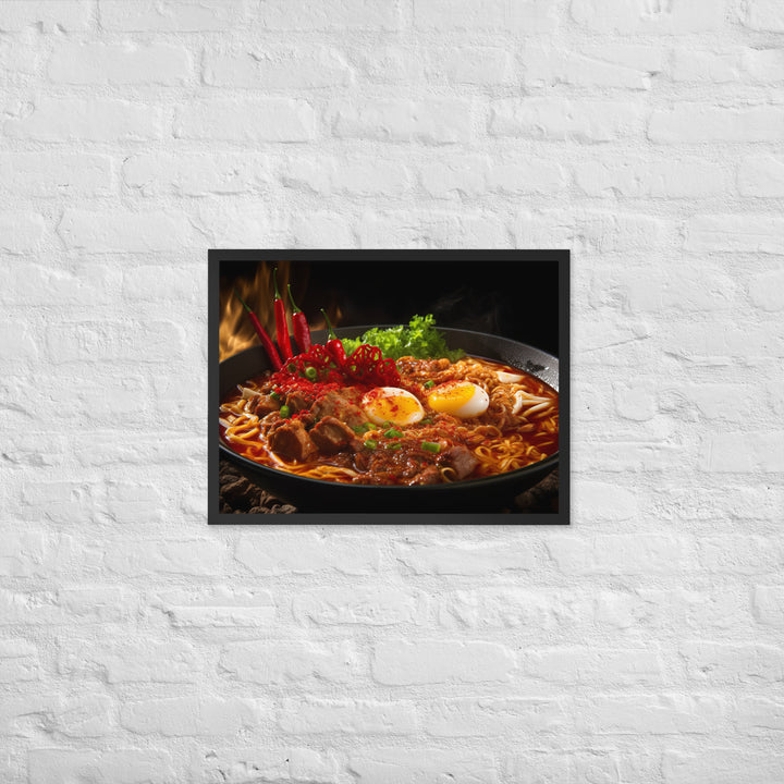 Spicy Ramen Framed poster 🤤 from Yumify.AI