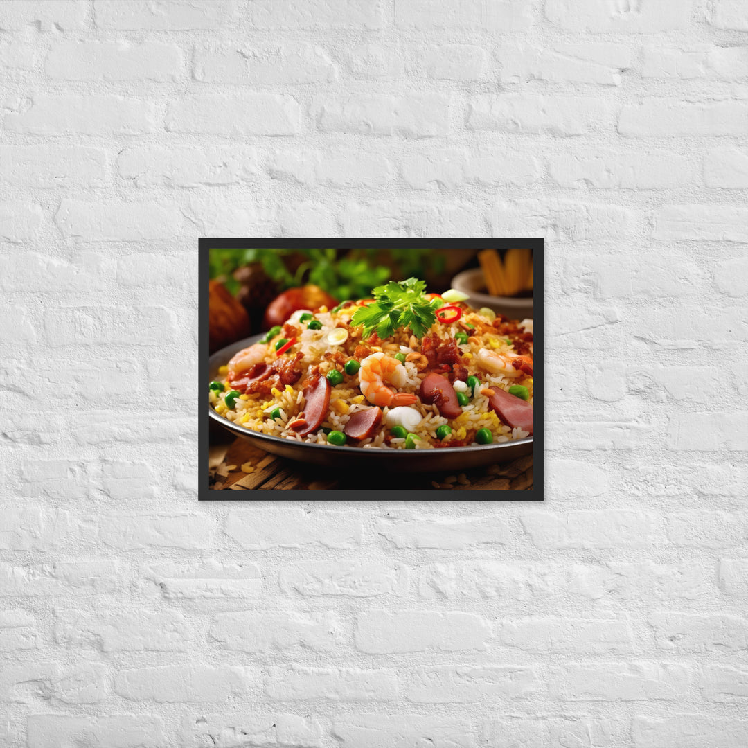 Yangzhou Fried Rice Framed poster 🤤 from Yumify.AI