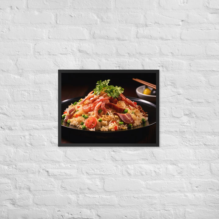 Yangzhou Fried Rice Framed poster 🤤 from Yumify.AI