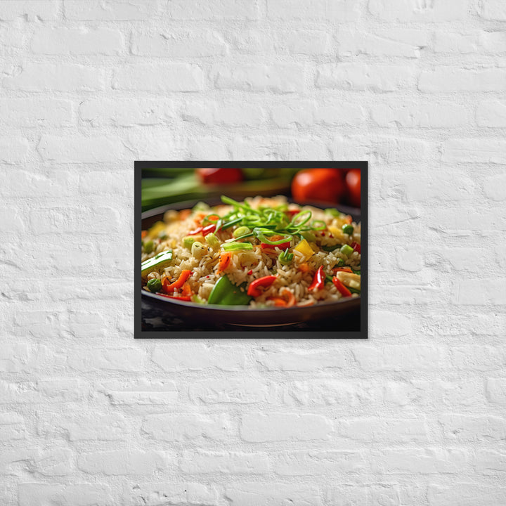 Vegetable Fried Rice Framed poster 🤤 from Yumify.AI