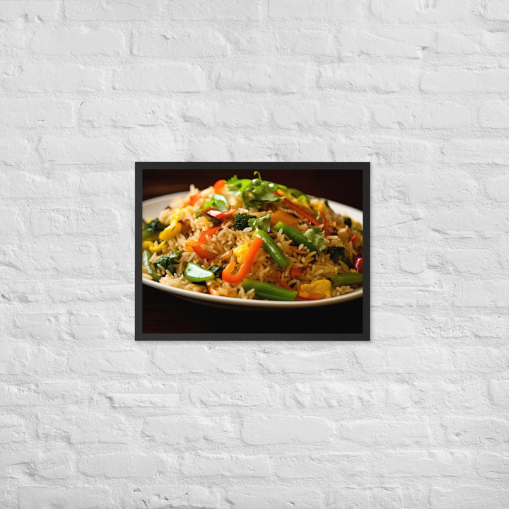 Vegetable Fried Rice Framed poster 🤤 from Yumify.AI