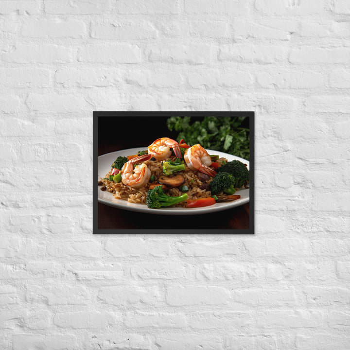 Shrimp Fried Rice Framed poster 🤤 from Yumify.AI